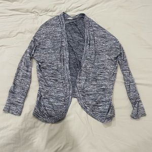 Athleta heather grey cardigan sweater